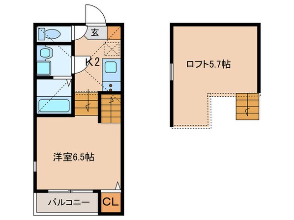 仮)ﾊｰﾓﾆｰﾃﾗｽ上飯田西町三丁目②の物件間取画像